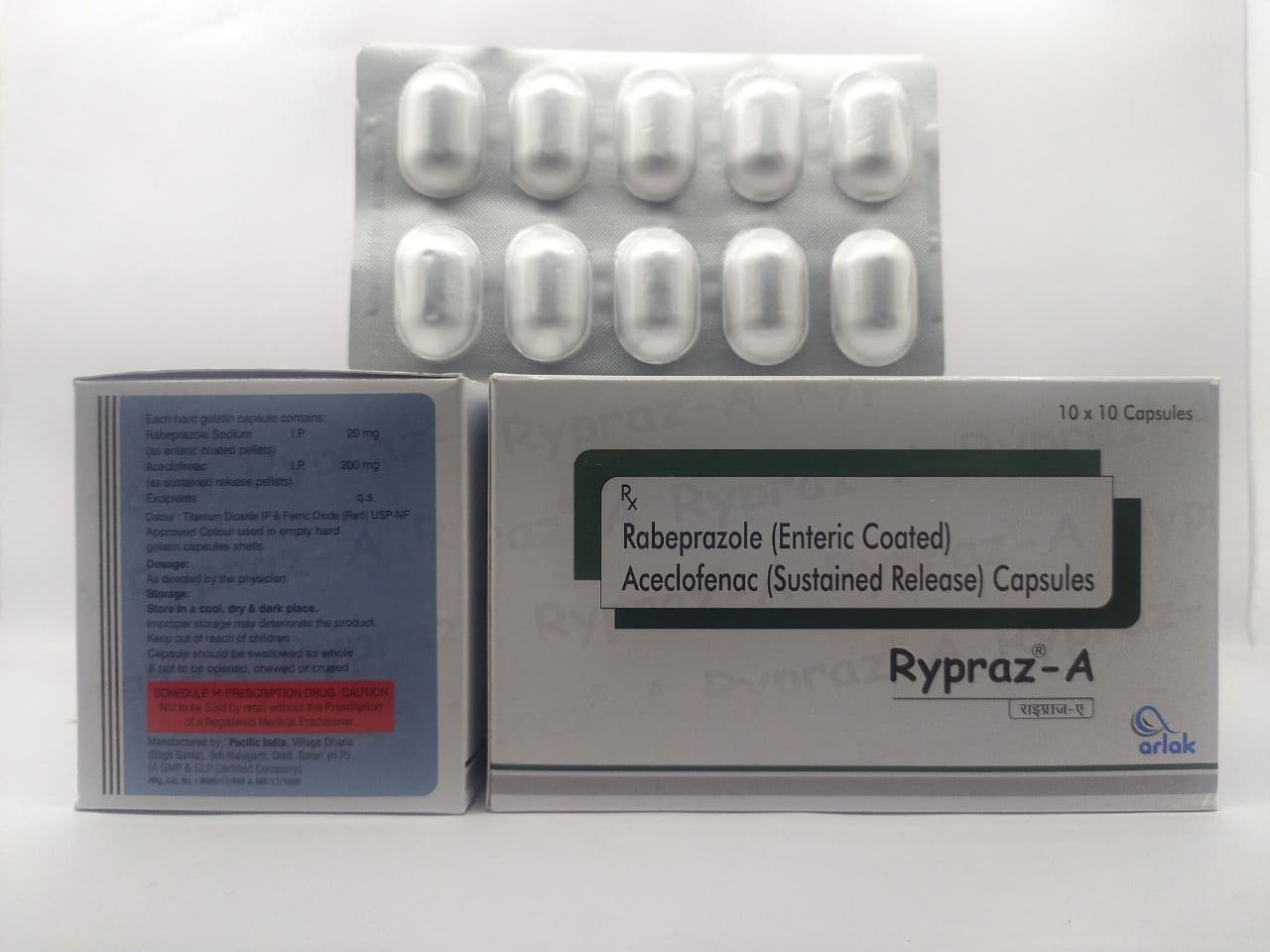 RABEPRAZOLE 20MG & ACECLOFENAC 200MG CAPSULES