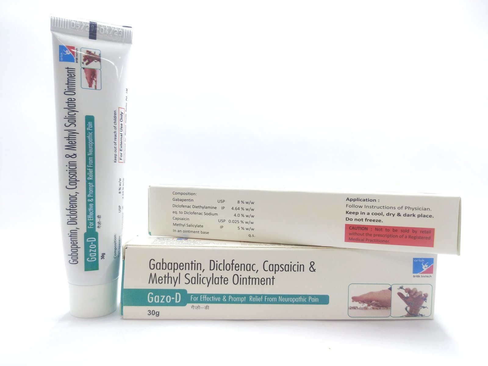 Gabapentin diclofenac capsaicin methyl salicylate ointment