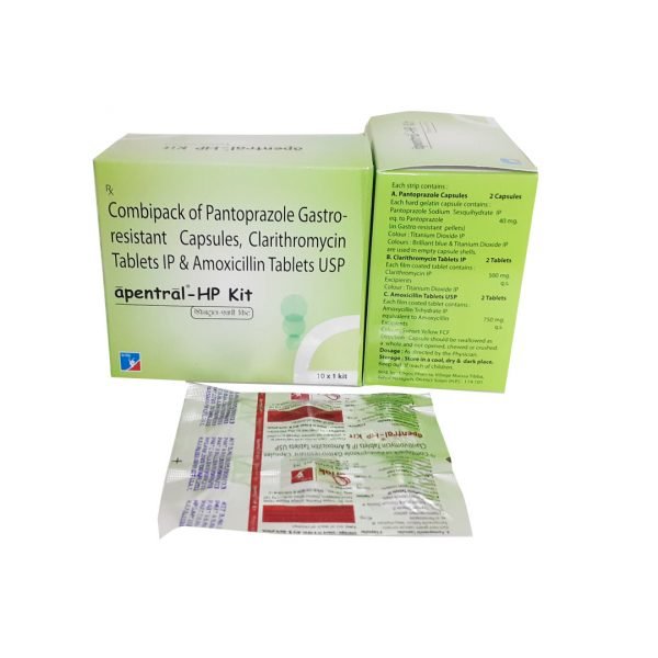 COMBIPACK OF PANTOPRAZOLE 40 MG + CLARITHROMYCIN 500 MG+ AMOXICILLIN 750 MG