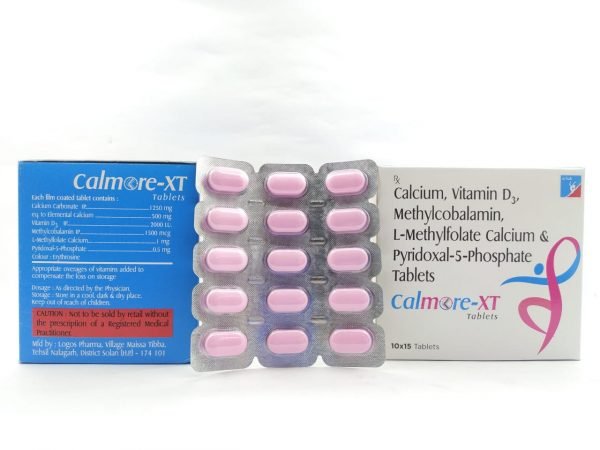 CALCIUM CARBONATE 1250 MG EQU. TO ELEMENTAL CALCIUM 500 MG + VITAMIN D3 2000 IU METHYLCOBALAMIN 1500 MCG+ LMETHYLFOLATE CALCIUM 1 MG + PYRIDOXAL-5 TABLETS 