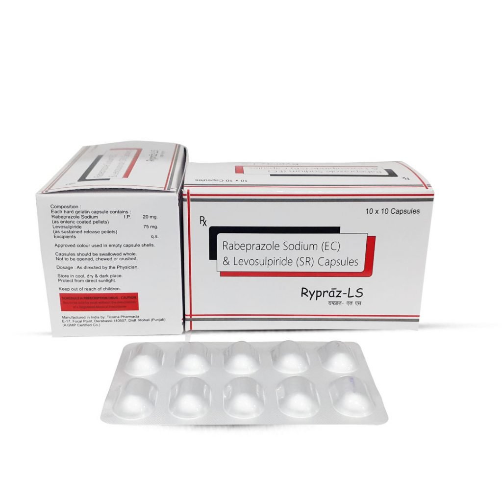 Hyperex Rabeprazole RABEPRAZOLE 20 MG + LEVOSULPIRIDE 75MG DSR CAPSULES – Arlak Biotech