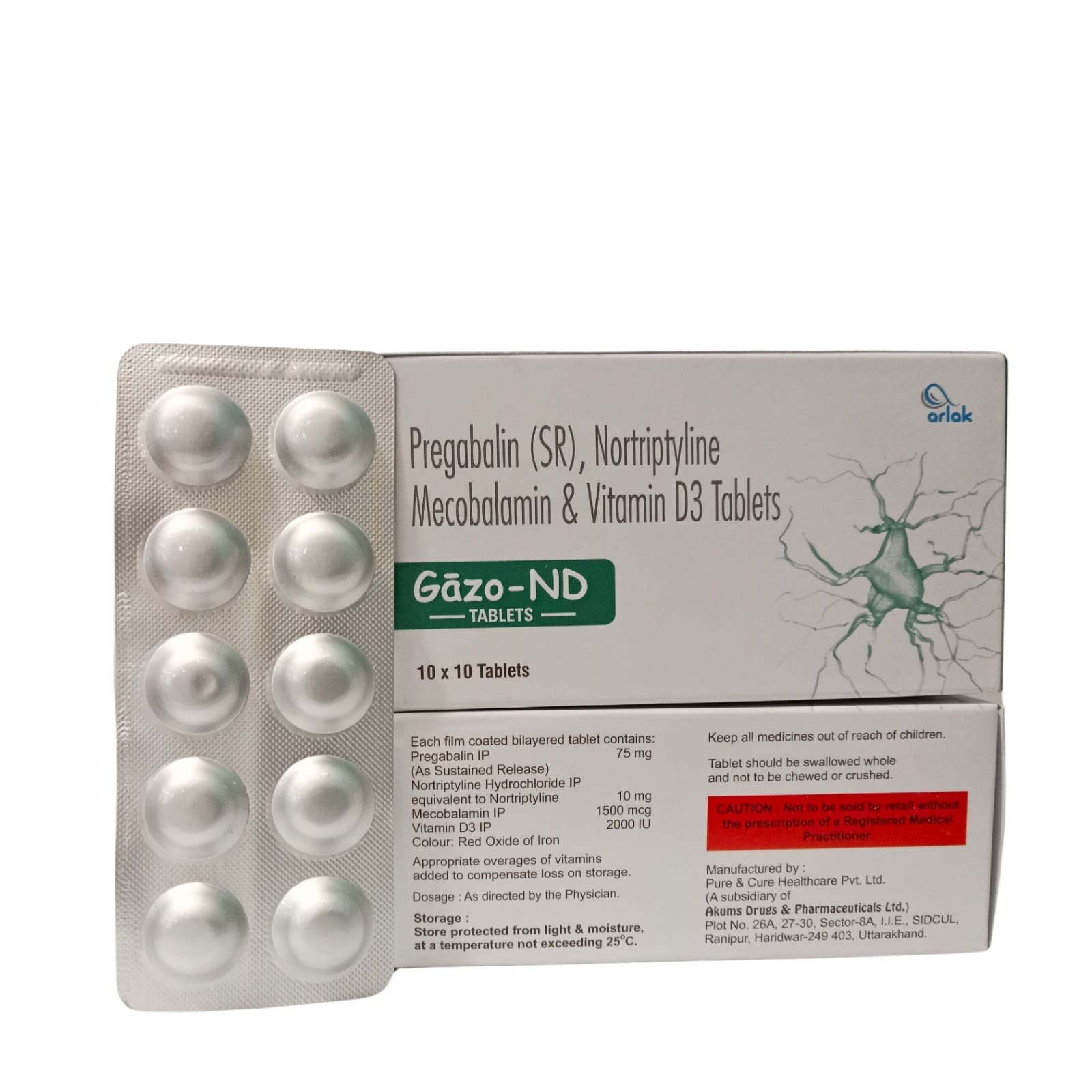 Pregabalin Nortriptyline Mecobalamin Vitamin D3 Tablet
